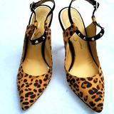 Jessica Simpson Shoes | Jessica Simpson Women's Size 7.5m Animal Print Leopard Shoes High Heel Pump | Color: Black/Tan | Size: 7.5