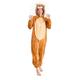 Funivals Unisex Animals Costume Adult，Plush Hooded Animals Onesie Homewear Adults，Halloween Christmas Jumpsuit Women & Men (Lion, Adult L)