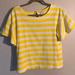 Anthropologie Tops | Anthropologie Postage Stamp Brand Yellow Striped Top | Color: White/Yellow | Size: S