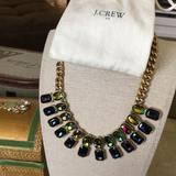 J. Crew Jewelry | Fab-U-Lous!!! J. Crew Sapphire Blue And Mystic Topaz Colored Crystal Necklace | Color: Blue/Gold | Size: Os