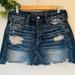 American Eagle Outfitters Skirts | American Eagle Outfitters Distressed Denim Skirt Sz 8 | Color: Blue | Size: 8