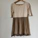 Anthropologie Dresses | Anthropologie Lili’s Closet Tan Dress With Lace Skirt Overlay | Color: Cream/Tan | Size: S