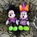 Disney Holiday | Disney Halloween. Plush Minnie And Mickey Dressed In Their Halloween Best | Color: Green/Purple | Size: Os