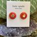 Kate Spade Jewelry | Kate Spade Red & Gold Gemstone Stud Earrings | Color: Gold/Red | Size: Os