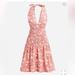 J. Crew Dresses | J Crew Smocked Halter Dress In Pink Floral Print. Size Xs. | Color: Pink | Size: Xs