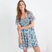 Madewell Dresses | Madewell Flutter Sleeve Smocked Wildflower Garden Dress | Color: Blue | Size: Xxs