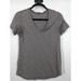 Lululemon Athletica Tops | Lululemon Women Sz S Grey Cuffed Short Sleeve V Neck Casual Athletic Tee Shirt | Color: Gray | Size: S