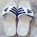 Adidas Shoes | Adidas Slides | Color: Black/White | Size: 9