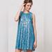 Anthropologie Dresses | Anthropologie Brand Pleated Metallic Cocktail Dress | Color: Blue/Gold | Size: 2