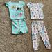 Disney Pajamas | Brand New 4-Piece 2t Girl’s Disney Princess Graphic Pj Set (Contains 2 Sets)! | Color: Green/White | Size: 2tg