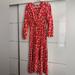 Zara Dresses | Flower Maxi Dress - Size M | Color: Red | Size: M