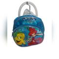 Disney Accessories | Disney Little Mermaid Ariel Flounder Clear Blue Plastic Girls Purse Backpack Guc | Color: Blue | Size: Os