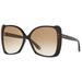 Gucci Accessories | Gucci Women's Oversized Full Rim Black Frame Sunglasses | Color: Black/Brown | Size: Os