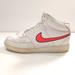 Nike Shoes | Nike Court Vision Mid Sneakers Basketball Shoes High Top Cd5436-102 Woman's Sz 8 | Color: Red/White | Size: 8