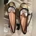 J. Crew Shoes | Nib J. Crew “Evie” Ballet Flats - Gold Base With Black Detailing Size 9 | Color: Black/Gold | Size: 9