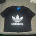 Adidas Tops | Adidas Crop Top Small | Color: Black/White | Size: S