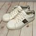 American Eagle Outfitters Shoes | American Eagle Animal Print Trim White Sneakers Size 7 | Color: Brown/White | Size: 7