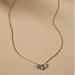 Anthropologie Jewelry | Anthropologie Multi Stone Blue Charm Necklace Gold Serafina New Without Tags | Color: Blue/Gold | Size: Os