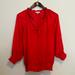 Anthropologie Tops | Anthropologie Three-Quarter Sleeve Red Blouse | Color: Red | Size: S