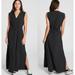Athleta Dresses | Athleta Marlow Dress Medium Women Black Maxi Sleeveless Vneck Tie Waist | Color: Black | Size: M