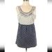 Free People Tops | Free People Polka Dot Blue Sleeveless Blouse Size S | Color: Blue/Cream | Size: S