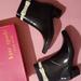 Kate Spade Shoes | Kate Spade Paloma Heeled Rain Boots Black With Ivory Bow | Color: Black/White | Size: 10