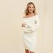 American Eagle Outfitters Dresses | American Eagle Off The Shoulder Sweater Dress Never Worn Size Xl | Color: Cream | Size: Xl