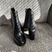 Michael Kors Shoes | Michael Michael Kors Lottie Black Leather Pull On Block Heel Dress Booties | Color: Black | Size: 10