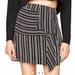 Zara Skirts | Newzara Black & White Striped Asymmetrical Ruffle Mini Skirt Sz S | Color: Black/White | Size: S