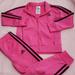 Adidas Matching Sets | Adidas Little Girls Polyester 2 Piece Jogging Suit. Size 4. Euc | Color: Black/Pink | Size: 4g