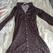 American Eagle Outfitters Dresses | American Eagle Long Sleeve Button Up Dress | Color: Brown/Tan | Size: L