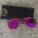 Ray-Ban Accessories | Authentic Ray Ban Aviators! Perfect For Summer | Color: Gold/Pink | Size: Os