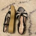 Kate Spade Shoes | Kate Spade Betsy Wedge Gingham Sandals | Color: Black/Cream | Size: 8.5
