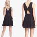 Free People Dresses | Free People Lovely In Lace Black Cutout Lace V-Neck Mini Dress - S | Color: Black | Size: S