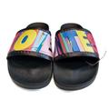 Adidas Shoes | Adidas Adilette Pride Sandal Shower Slides Mens Size 8 Gx6389 Love Unites | Color: Black/White | Size: 8