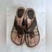 Burberry Shoes | Burberry Wedge Leather Sandals Size 38 | Color: Brown | Size: 38