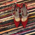 Jessica Simpson Shoes | Jessica Simpson Red Glitter Heels | Color: Red/Silver | Size: 8