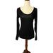 Anthropologie Tops | Anthropologie - Velvet Black Long Sleeve Top - Small | Color: Black | Size: S