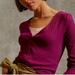 Anthropologie Tops | Anthropologie Maeve Meryl Simmer Ribbed Top Medium | Color: Pink/Purple | Size: M
