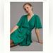 Anthropologie Dresses | Anthropologie Mini Wrap Dress | Color: Green | Size: L