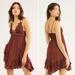 Free People Dresses | Free People Adella Mini Length Slip Dress Mocha Brown Size Small | Color: Brown | Size: S