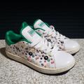 Adidas Shoes | Adidas Stan Smith Pool Ball Casual Lace Up Sneakers Shoes Size 4 | Color: Green/White | Size: 4g