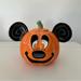 Disney Accents | Disney Mickey Mouse Pumpkin Jack-O’-Lantern Votive Candle Holder | Color: Black/Orange | Size: Os