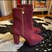 Michael Kors Shoes | Last Chance Michael Michael Kors Frenchie Suede Platform Boots | Color: Gold/Red | Size: 10
