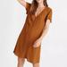 Madewell Dresses | Madewell V-Neck Button Front Dress | Color: Orange | Size: 2xs (Xxs) Nwt | Color: Orange | Size: Xxs