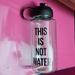 Pink Victoria's Secret Accessories | New! Pink Water Bottle "This Is Not Water" | Color: Black/Green | Size: Os