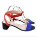 J. Crew Shoes | J. Crew Sz 9.5 Suede Colorblock Strappy Sandals | Color: Blue/Red | Size: 9.5
