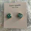Kate Spade Jewelry | Kate Spade Square Glitter Earrings | Color: Green | Size: Os