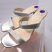 Jessica Simpson Shoes | Jessica Simpson Womens Omana Heels Size 8.5 M Silver Rhinestone Strappy Sandal | Color: Silver/Tan | Size: 8.5