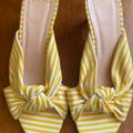 J. Crew Shoes | J. Crew Yellow And White Kitten Heels | Color: White/Yellow | Size: 8.5